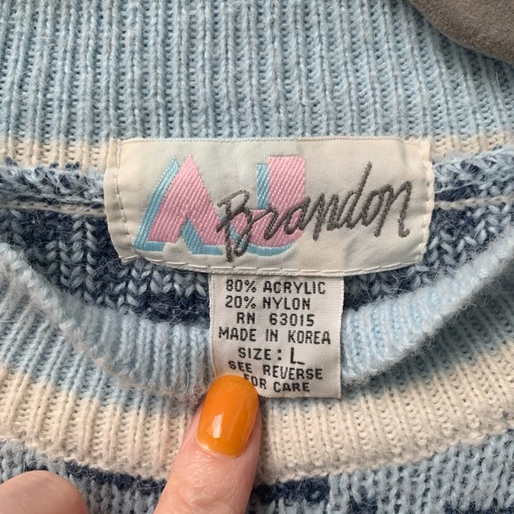 Vintage AJ Brandon Cropped Sweater Size L - Picture 3 of 4